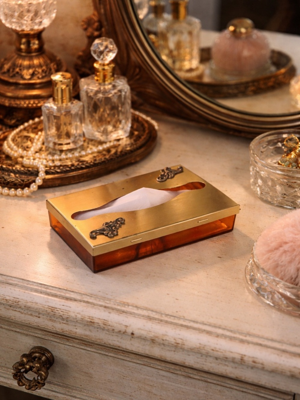 Vintage Tissue Holder for Purse or Vanity